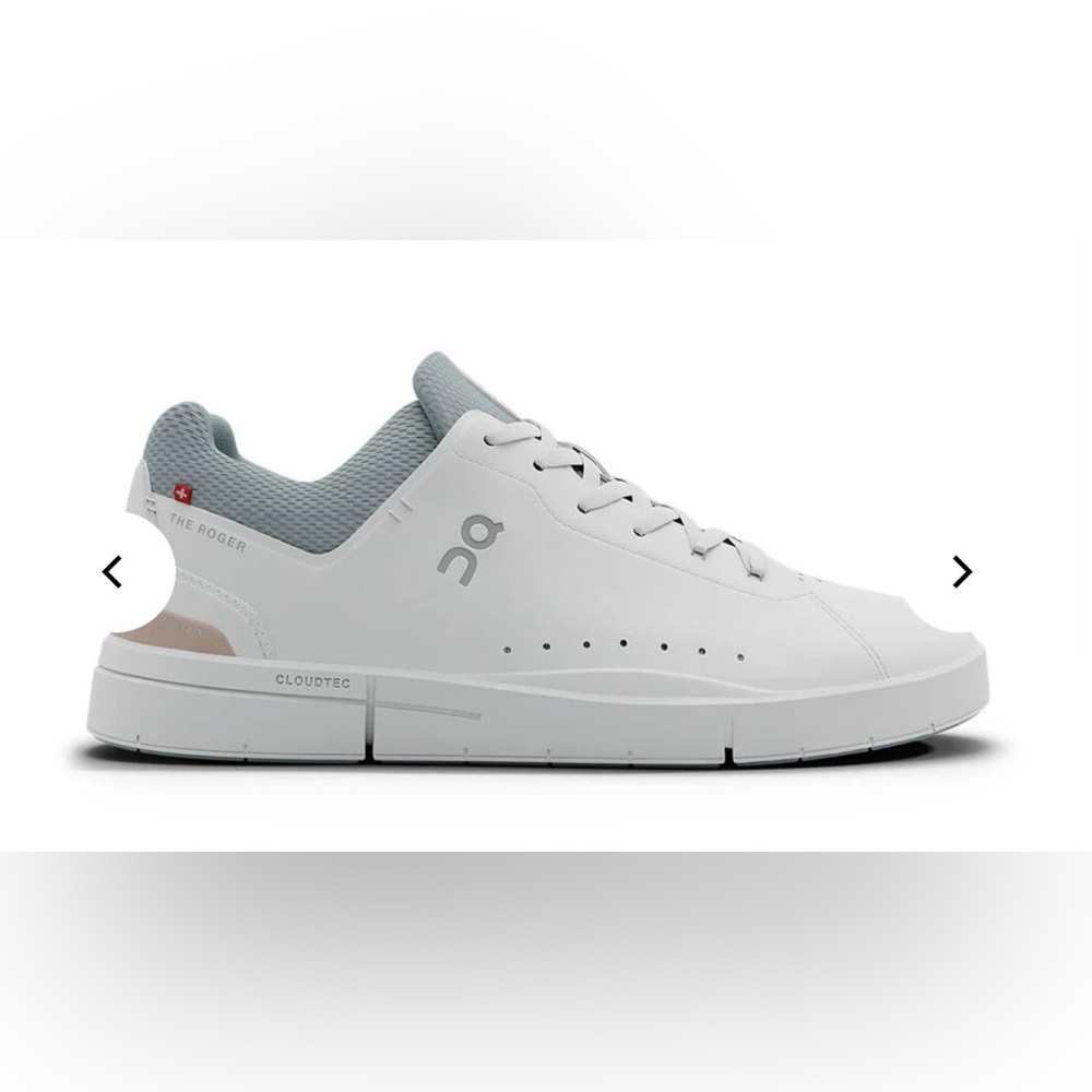 On Running Men's Low-Profile White Sneakers with Grey Lining